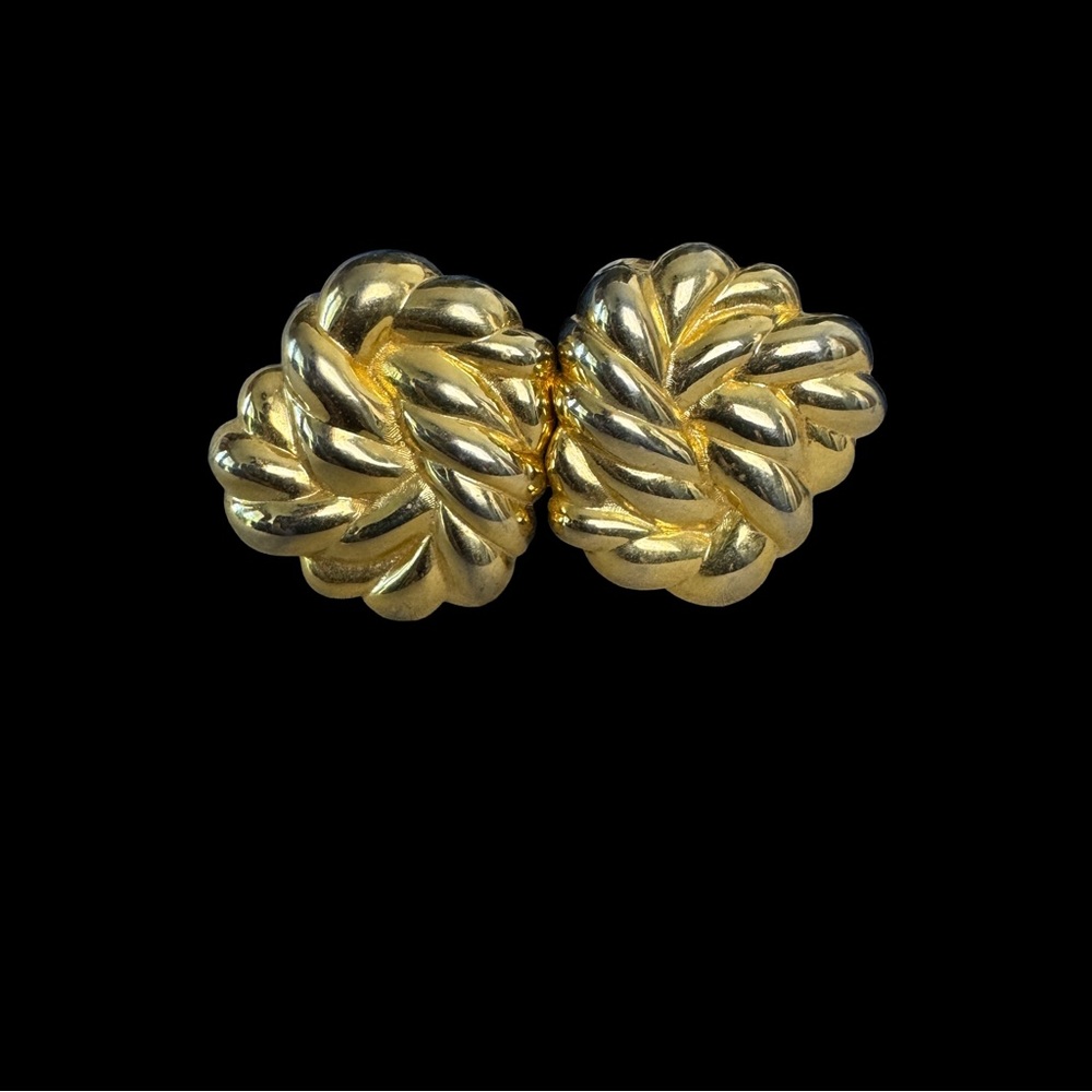 Vintage Paquette Gold Knot Belt Buckle | Sculptural 80s Statement